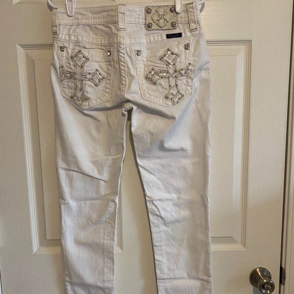 MISSME DENIM PANTS WHITE SIZE 28